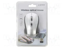 GEMBIRD Souris sans fil optique Noir, argent