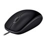 Logitech B110 Souris Filaire Silencieuse USB, Noir, Conception Ambidextre, 1000 DPI, Câble 1.8m, 85g