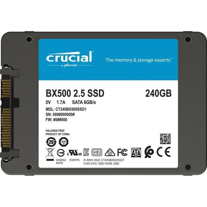 Disque dur Crucial BX500 240 GB SSD SSD