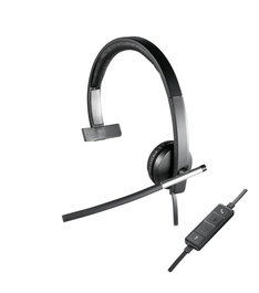 Logitech H650e Casque Mono USB Professionnel avec Microphone à Réduction de Bruit et Indicateur Lumineux d'Appel - Compatible UC
