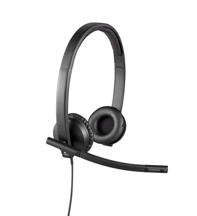 Logitech H570e Casque USB mono avec microphone à annulation de bruit, bandeau réglable rembourré et oreillettes en similicuir, optimisé pour Microsoft Lync et certifié Skype