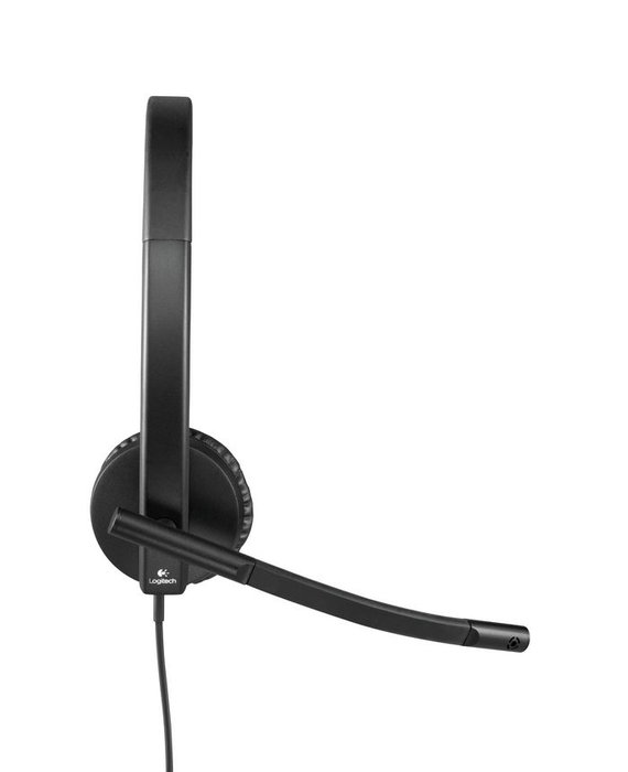 Logitech H570e Casque USB mono avec microphone à annulation de bruit, bandeau réglable rembourré et oreillettes en similicuir, optimisé pour Microsoft Lync et certifié Skype