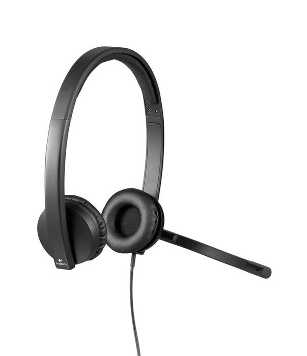 Logitech H570e Casque USB mono avec microphone à annulation de bruit, bandeau réglable rembourré et oreillettes en similicuir, optimisé pour Microsoft Lync et certifié Skype