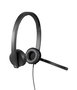 Logitech H570e Casque USB mono avec microphone à annulation de bruit, bandeau réglable rembourré et oreillettes en similicuir, optimisé pour Microsoft Lync et certifié Skype