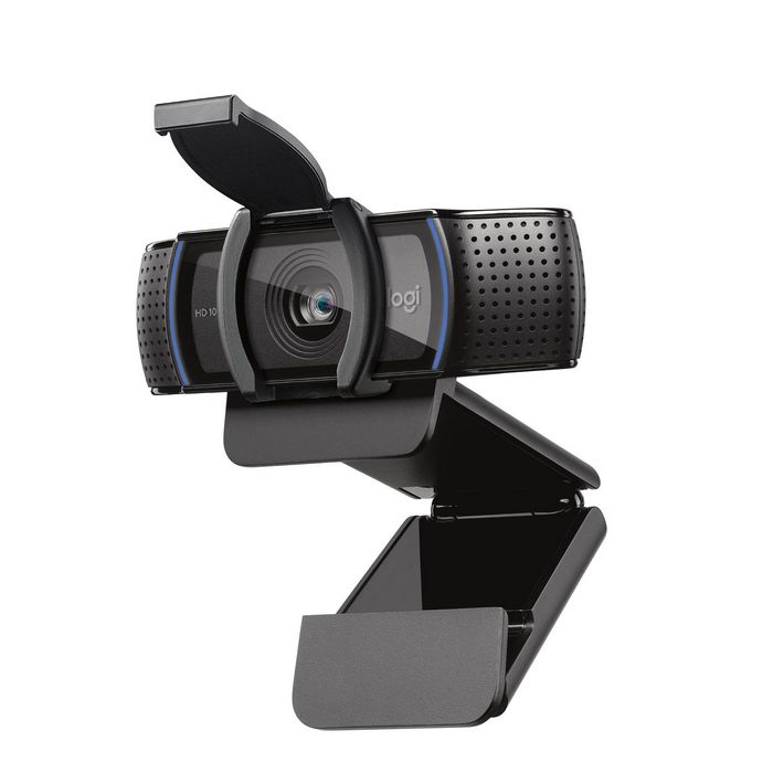 Logitech C920s Webcam HD avec Obturateur de Confidentialité - Résolution 1080p/720p à 30 FPS - Champ de Vision 78° - Double Micro - Appels et Enregistrement en Full HD