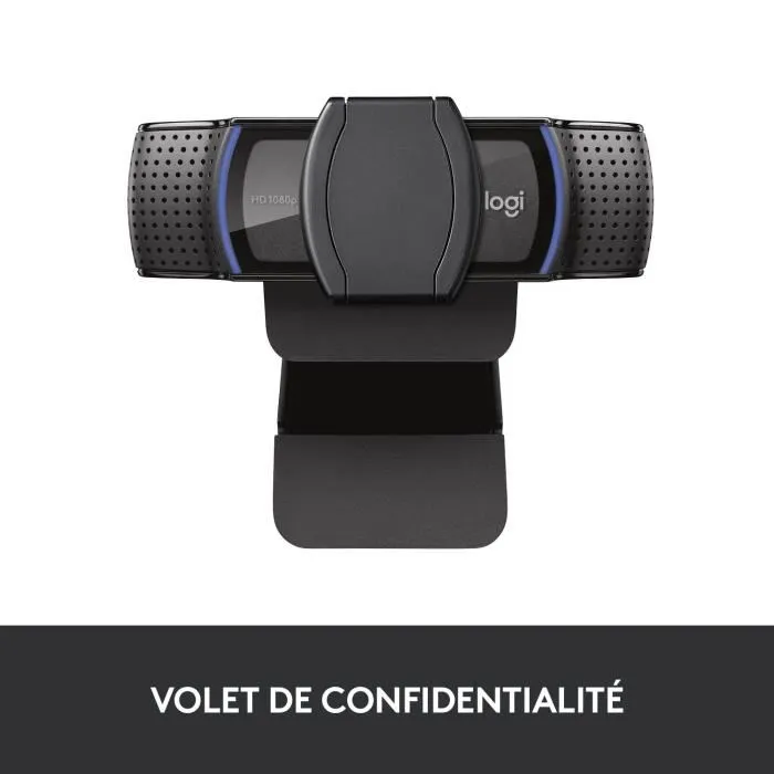 Logitech C920 S - Webcam Full HD 1080p avec micro intégré et mise au point automatique