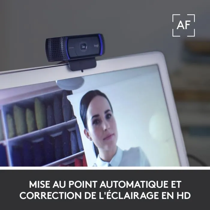 Logitech C920 S - Webcam Full HD 1080p avec micro intégré et mise au point automatique