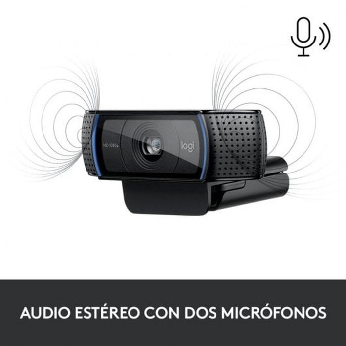 Logitech C920s HD Pro Webcam, Full HD 1080p, Noir