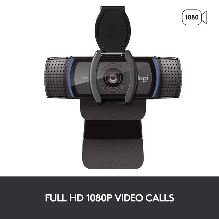 Logitech C920s HD Pro Webcam, Full HD 1080p, Noir