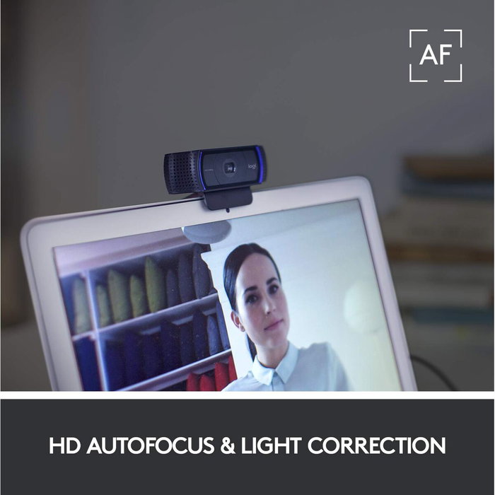 Logitech C920s HD Pro Webcam, Full HD 1080p, Noir
