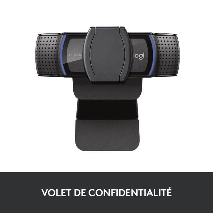 Logitech C920s HD Pro Webcam, Full HD 1080p, Noir