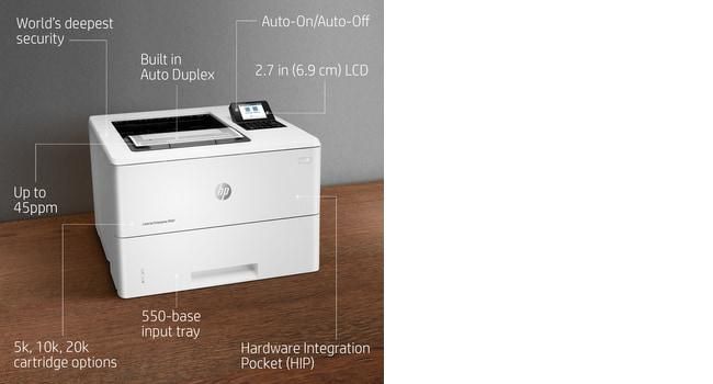 HP LaserJet Enterprise M507dn - Imprimante laser professionnelle 43ppm - Résolution 1200x1200 dpi - Impression recto verso - USB - Écran LCD 2.7"