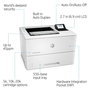 HP LaserJet Enterprise M507dn - Imprimante laser professionnelle 43ppm - Résolution 1200x1200 dpi - Impression recto verso - USB - Écran LCD 2.7"