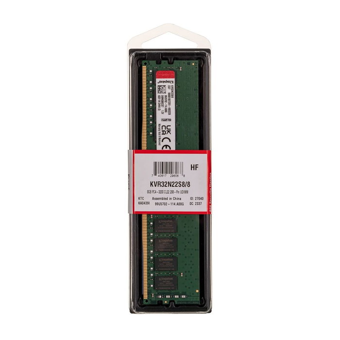 Mémoire RAM Kingston KVR32N22S8/8 8 GB DDR4 DIMM 3200 MHz CL22