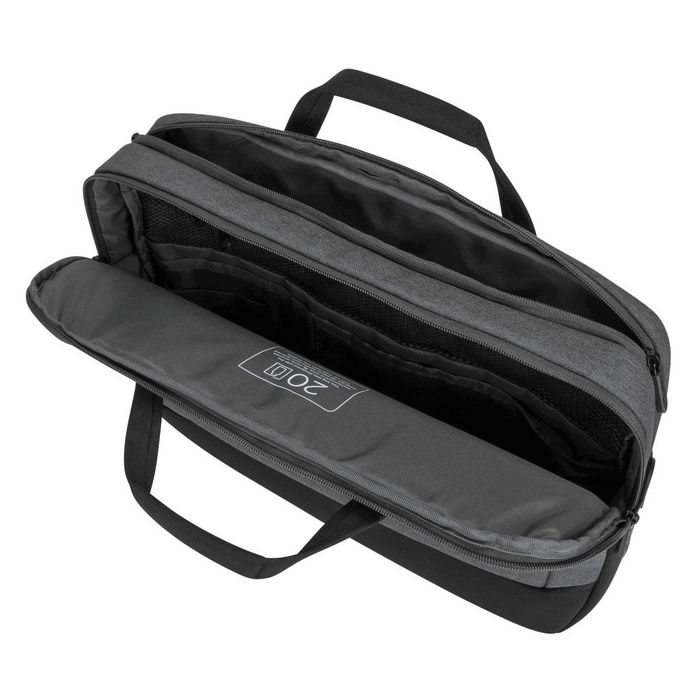 Targus Sacoche d'Affaires Cypress 15,6" avec EcoSmart, Fabriquée à partir de Bouteilles Recyclées, Gris Clair
