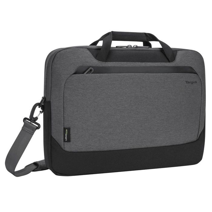 Targus Sacoche d'Affaires Cypress 15,6" avec EcoSmart, Fabriquée à partir de Bouteilles Recyclées, Gris Clair