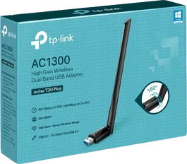 TP-Link Archer T3U Plus - Adaptateur USB Wi-Fi AC1300 Dual-Band (867 Mbps + 400 Mbps) avec Antennes Réglables et MU-MIMO