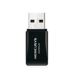 Mercusys MW300UM Adaptateur WiFi USB 2.0 N300 Mini, 300Mbps, Compatible Windows 10/8.1/8/7/XP