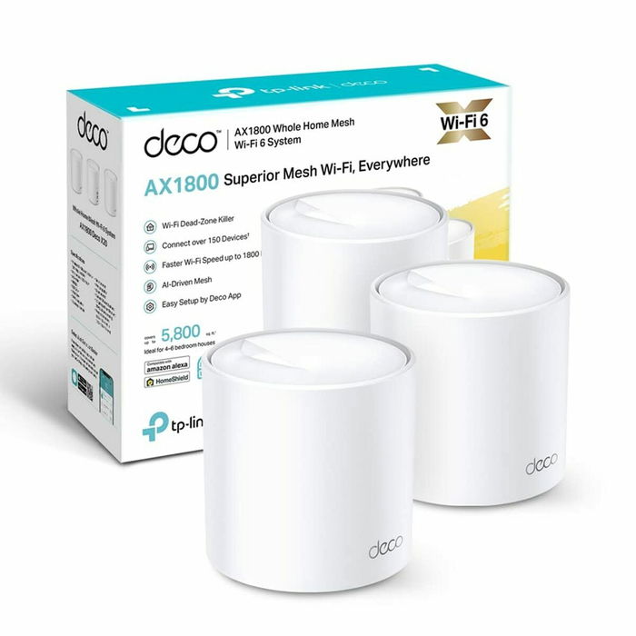 TP-LINK Deco X20, système WiFi Mesh AC1300, pack de 3 boîtiers, blanc