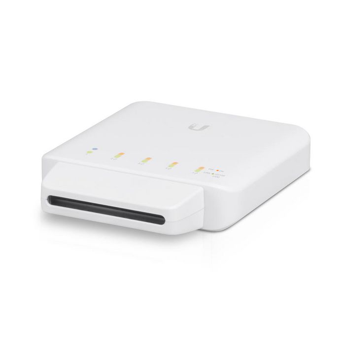 Ubiquiti USW-Flex Commutateur Gigabit 5 ports avec PoE, utilisation intérieur/extérieur, 1 entrée et 4 sorties PoE