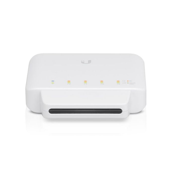 Ubiquiti USW-Flex Commutateur Gigabit 5 ports avec PoE, utilisation intérieur/extérieur, 1 entrée et 4 sorties PoE