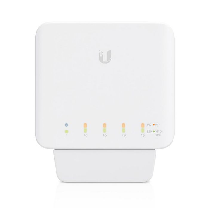 Ubiquiti USW-Flex Commutateur Gigabit 5 ports avec PoE, utilisation intérieur/extérieur, 1 entrée et 4 sorties PoE