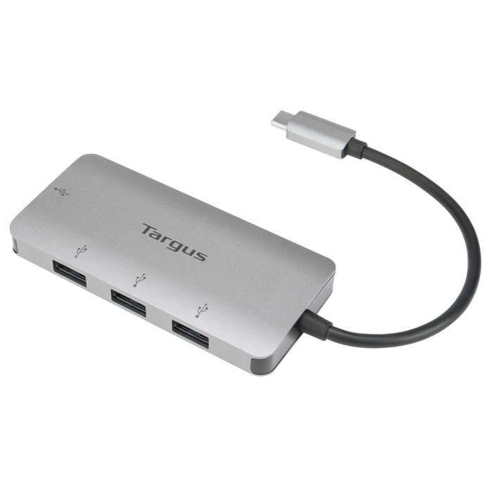 Targus ACH226EU Adaptateur USB-C vers 4 ports USB-A 3.0 Hub Argent