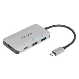 Targus Hub USB-C Multi-Port, Concentrateur 4 Ports (2x USB-A, 2x USB-C) avec Charge Rapide PD 100W, Compatible Thunderbolt 3, Transfert 5Gbps