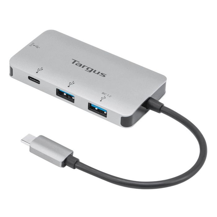 Targus Hub USB-C Multi-Port, Concentrateur 4 Ports (2x USB-A, 2x USB-C) avec Charge Rapide PD 100W, Compatible Thunderbolt 3, Transfert 5Gbps