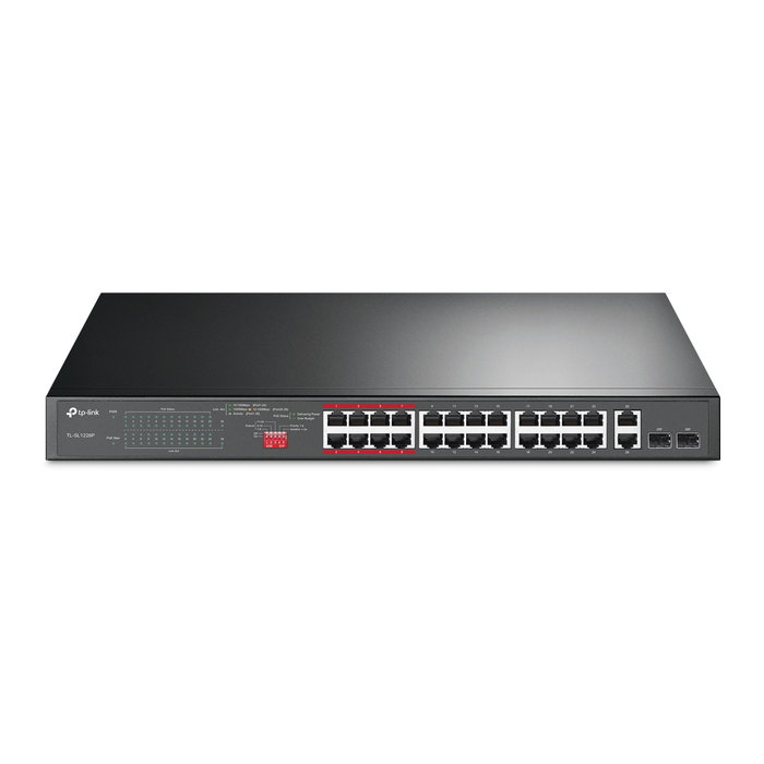 TP-Link TL-SL1226P Switch 24 ports PoE+ 10/100 Mbps et 2 ports Gigabit TP-Link TL-SL1226P Switch 24 ports PoE+ 10/100 Mbps et 2 ports Gigabit