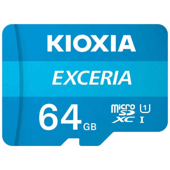 Kioxia Exceria Carte Mémoire Micro SD 64 GB avec Adaptateur