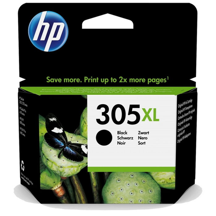HP 3YM62AE Cartouche d'encre 305XL Noir Original - Haute capacité, jusqu'à 240 pages HP 3YM62AE Cartouche d'encre 305XL Noir Original - Haute capacité, jusqu'à 240 pages
