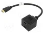 Lanberg Splitter HDMI mâle vers 2x HDMI femelle Full HD 1080p, 20 cm