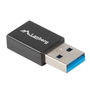 Lanberg Adaptateur USB 3.1 Type C vers USB-A Mâle, Noir, Connecteur Nickel, 5 Gbit/s