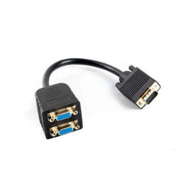 Lanberg Adaptateur VGA mâle vers 2x VGA femelle 20 cm AD-0020-BK