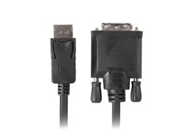 Lanberg Câble Displayport Mâle vers DVI-D Mâle 1.8m Noir 20 broches DVI 24+1