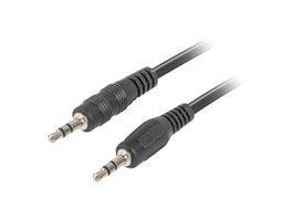 Lanberg Câble Audio Stéréo Jack 3.5 mm Mâle - 1.2 m - Noir