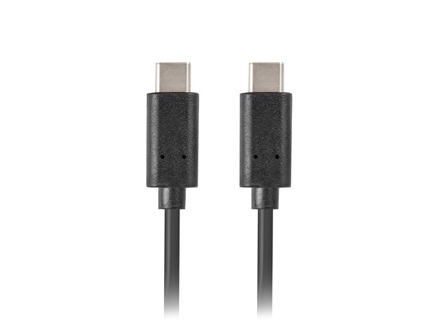 Lanberg Câble USB Type C 2.0 Mâle vers USB Type C Mâle - 0,5m - Noir - 480 Mb/s Lanberg Câble USB Type C 2.0 Mâle vers USB Type C Mâle - 0,5m - Noir - 480 Mb/s