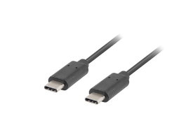 Lanberg Câble USB 2.0 Type C mâle vers USB Type C 1 m noir avec contacts dorés