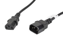 Lanberg Câble d'alimentation IEC C13 femelle vers IEC C14 mâle, 5m, noir
