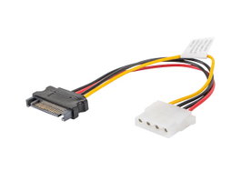 Lanberg Câble d'alimentation SATA 15 broches mâle vers Molex 4 broches femelle 15 cm