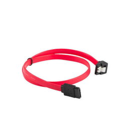 LANBERG Câble SATA 0,5m rouge avec prise angulaire