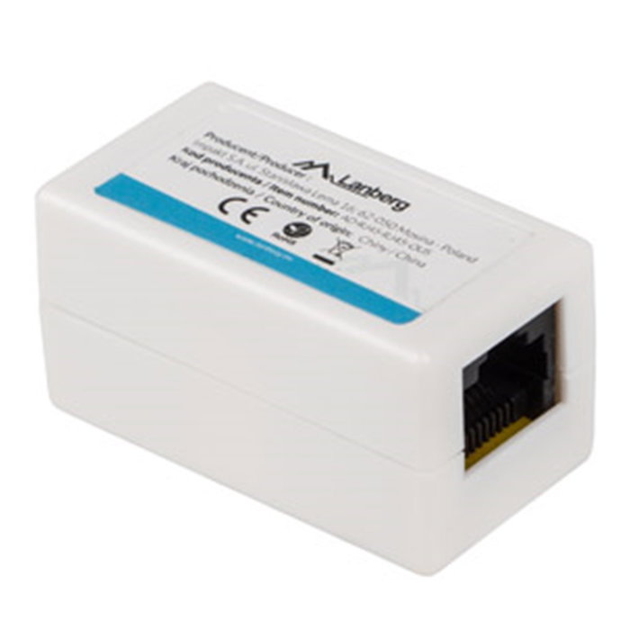 Lanberg Adaptateur RJ45 Femelle Cat.5E UTP Blanc Lanberg Adaptateur RJ45 Femelle Cat.5E UTP Blanc