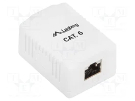 LANBERG Prise murale RJ45 Cat 6 blindée blanc