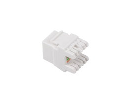 Lanberg Conector Keystone Cat 6 UTP RJ45 – Connecteur Keystone Blanc Non Blindé pour Réseau Informatique
