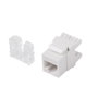 Lanberg Conector Keystone Cat 6 UTP RJ45 – Connecteur Keystone Blanc Non Blindé pour Réseau Informatique
