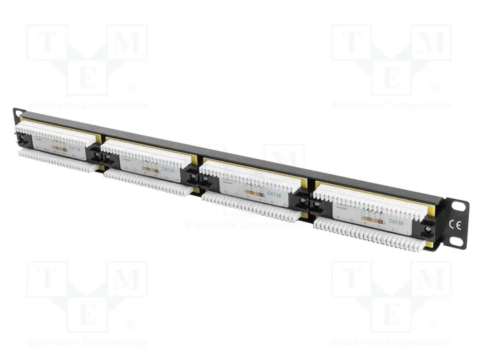 LANBERG Panneau de brassage Cat 5e 24 ports RJ45 1U Rack 19 pouces