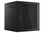 Lanberg Armoire rack murale 19 pouces 12U 600x600 noir avec porte en verre