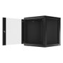 Lanberg WF01-6612-10B Armoire Mural Rack 19 Pouces 12U Noir 600x600x640 mm Charge 60 kg