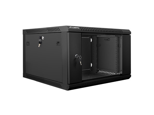 Lanberg WF01-6606-10B Armoire Rack Murale 6U 19" 600x600x368mm Autoassemblage Noir